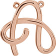 10K Gold Initial A Script Necklace - Rose Gold