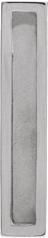 Platinum Engravable Sculptural Bar Necklace or Pendant - view 3