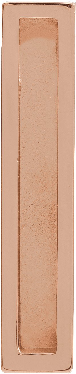 14K Gold Engravable Sculptural Bar Necklace or Pendant - Rose Gold - view 3