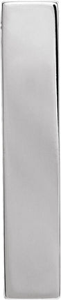 Platinum Engravable Sculptural Bar Necklace or Pendant