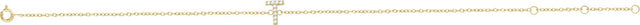 14K Gold Round Natural Diamond Initial Bracelet - Yellow Gold - view 6
