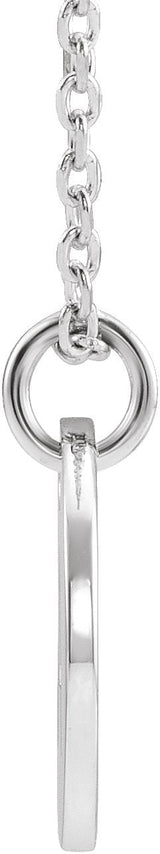 14K Gold Initial A Necklace or Pendant - White Gold - view 3