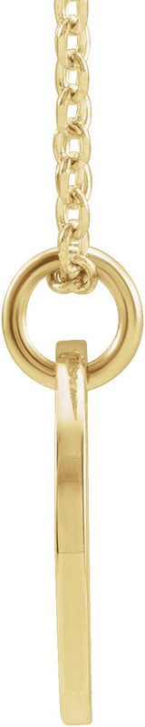 14K Gold Initial K Necklace or Pendant - Yellow Gold - view 3
