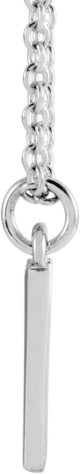 Platinum Initial W Necklace - view 3