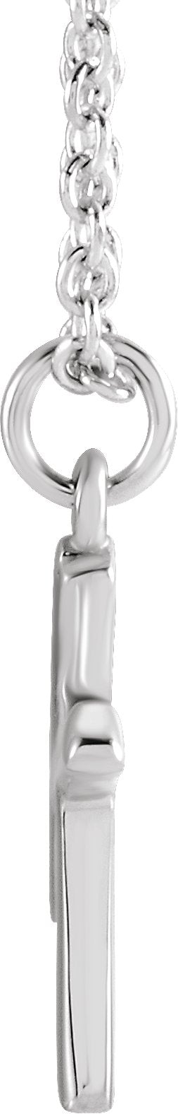 Platinum Initial K Necklace - view 3