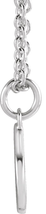 Platinum Initial P Necklace - view 3