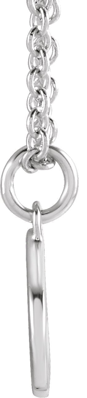 Platinum Initial P Necklace - view 3