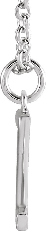 Platinum Initial Z Necklace - view 3