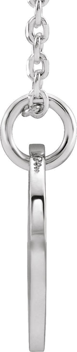 14K Gold Initial G Necklace or Pendant - White Gold - view 3