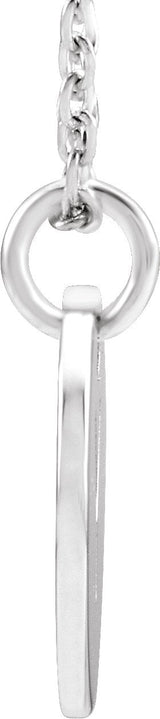 14K Gold Initial Y Necklace or Pendant - White Gold - view 3