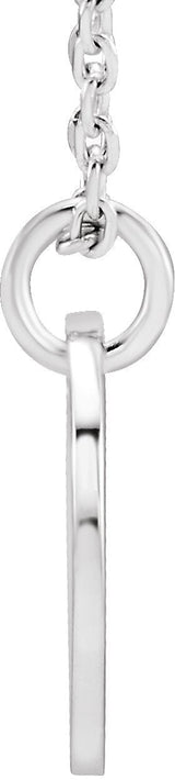 14K Gold Initial X Necklace or Pendant - White Gold - view 3