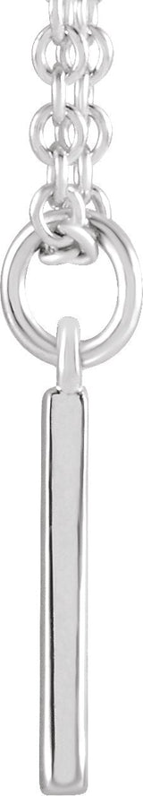Platinum Initial A Necklace - view 3