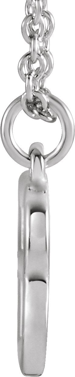 Platinum Initial B Necklace - view 3