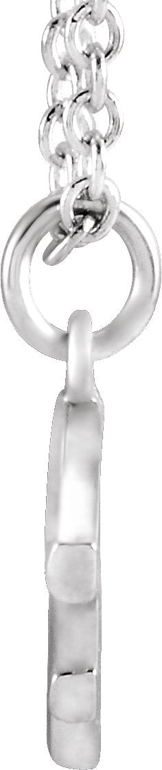 Platinum Initial F Necklace - view 3