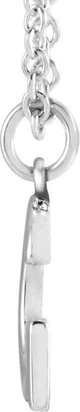 Platinum Initial G Necklace - view 3