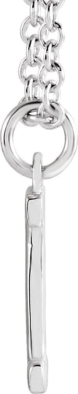 Platinum Initial I Necklace - view 3