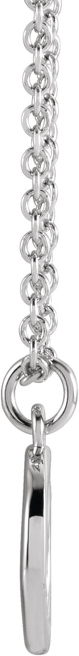 Platinum Initial O Necklace - view 3