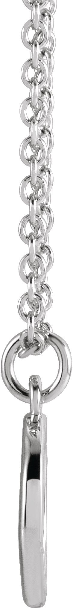 Platinum Initial O Necklace - view 3