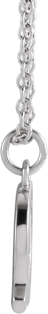 Platinum Initial Q Necklace - view 3
