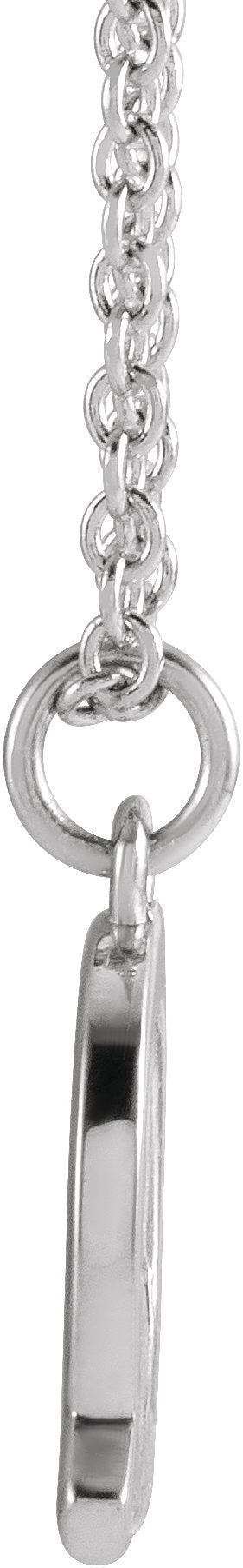 Platinum Initial Q Necklace - view 3