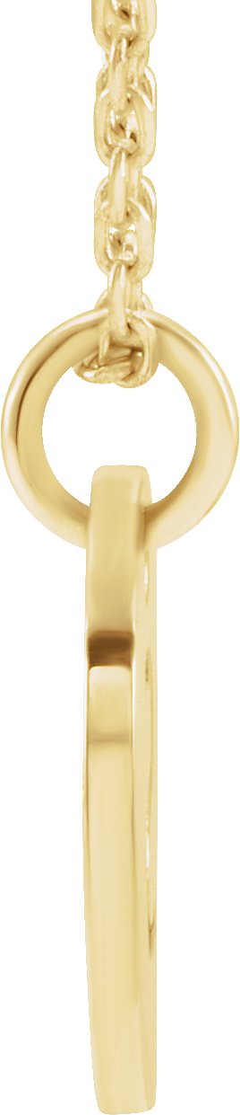 14K Gold Initial S Necklace or Pendant - Yellow Gold - view 3