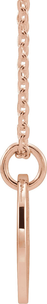 14K Gold Initial D Necklace or Pendant - Rose Gold - view 3
