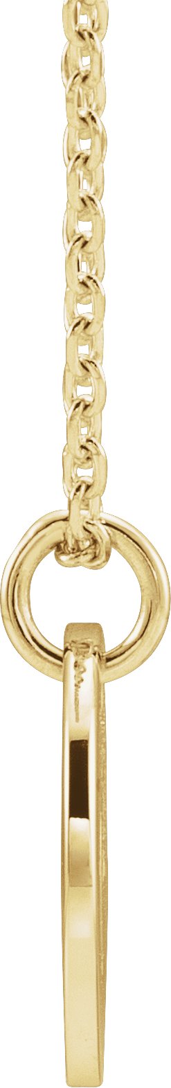 14K Gold Initial D Necklace or Pendant - Yellow Gold - view 3