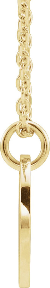 14K Gold Initial E Necklace or Pendant - Yellow Gold - view 3