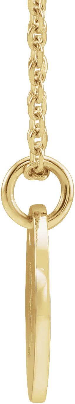 14K Gold Initial C Necklace or Pendant - Yellow Gold - view 3