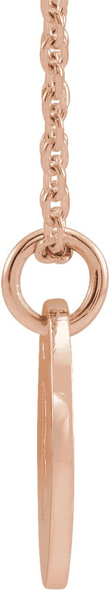 14K Gold Initial B Necklace or Pendant - Rose Gold - view 3