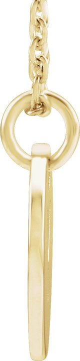 14K Gold Initial Y Necklace or Pendant - Yellow Gold - view 3