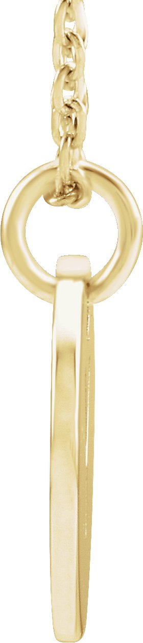 14K Gold Initial Y Necklace or Pendant - Yellow Gold - view 3