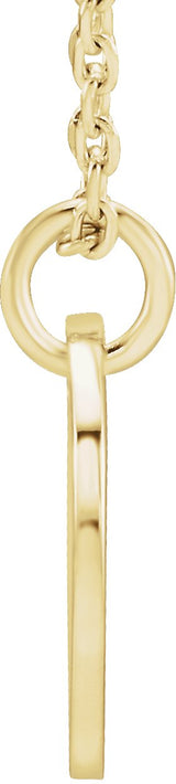 14K Gold Initial X Necklace or Pendant - Yellow Gold - view 3