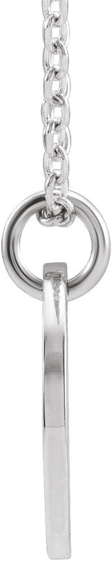 14K Gold Initial K Necklace or Pendant - White Gold - view 3
