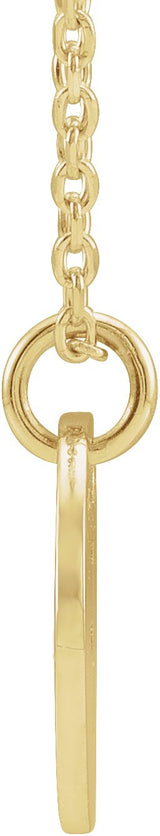 14K Gold Initial F Necklace or Pendant - Yellow Gold - view 3