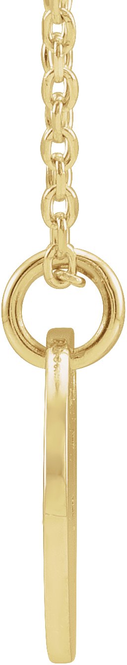 14K Gold Initial F Necklace or Pendant - Yellow Gold - view 3