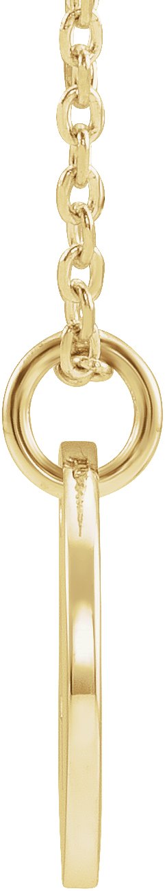 14K Gold Initial B Necklace or Pendant - Yellow Gold - view 3