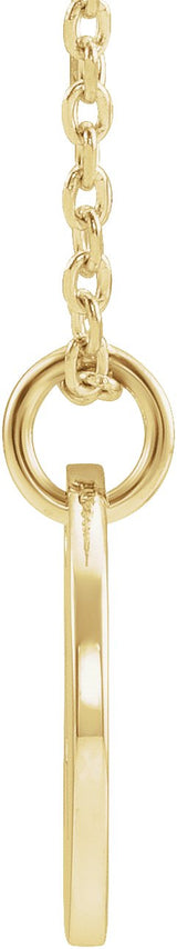 14K Gold Initial A Necklace or Pendant - Yellow Gold - view 3