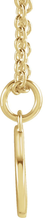14K Gold Initial P Necklace – 9.2x7.1mm - Yellow Gold - view 2