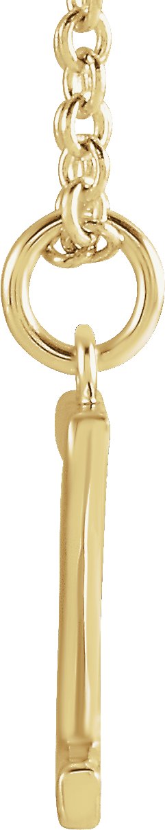 14K Gold Initial Z Necklace – 9.5x6.7mm - Yellow Gold - view 2