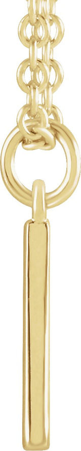 14K Gold Initial A Necklace – 9.5x6.93mm - Yellow Gold - view 2