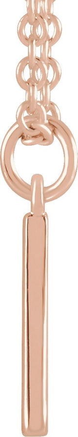 14K Gold Initial A Necklace – 9.5x6.93mm - Rose Gold - view 3