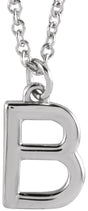 Platinum Initial B Necklace