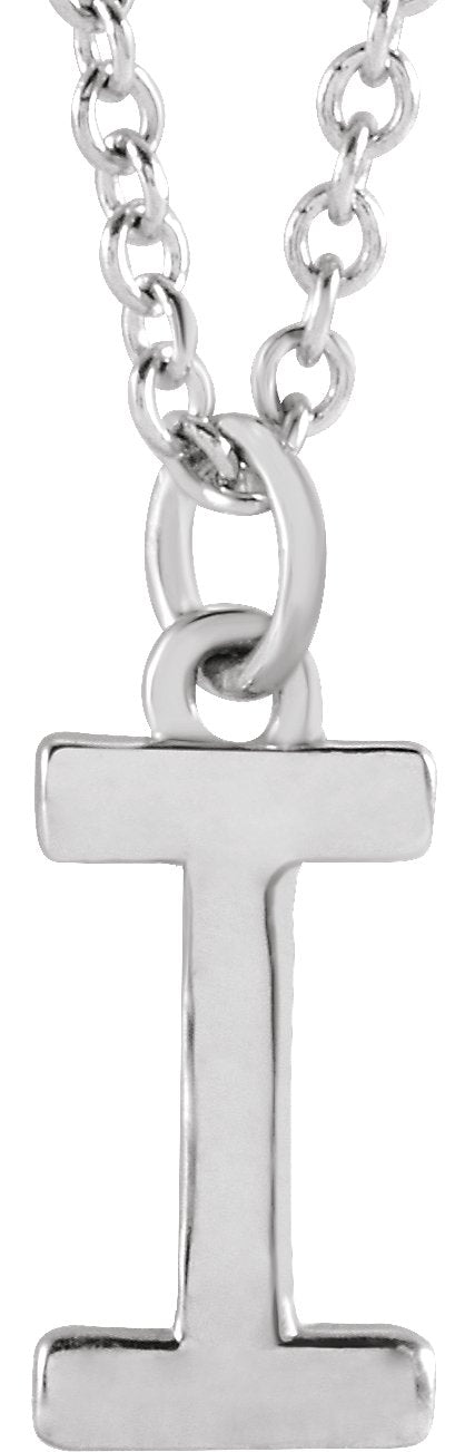 Platinum Initial I Necklace
