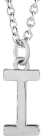 Platinum Initial I Necklace
