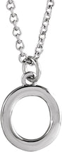 Platinum Initial O Necklace