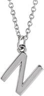 Platinum Initial Necklace