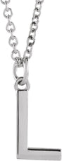 Platinum Initial L Necklace