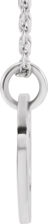 14K Gold Initial S Necklace or Pendant - White Gold - view 3