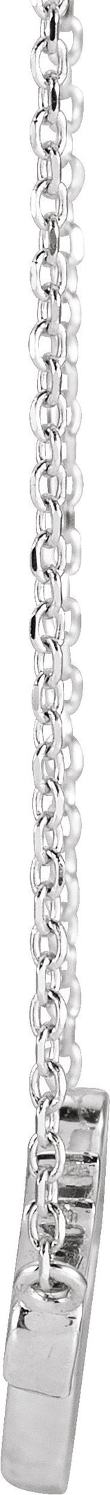 14K Gold Faith Necklace - White Gold - view 2